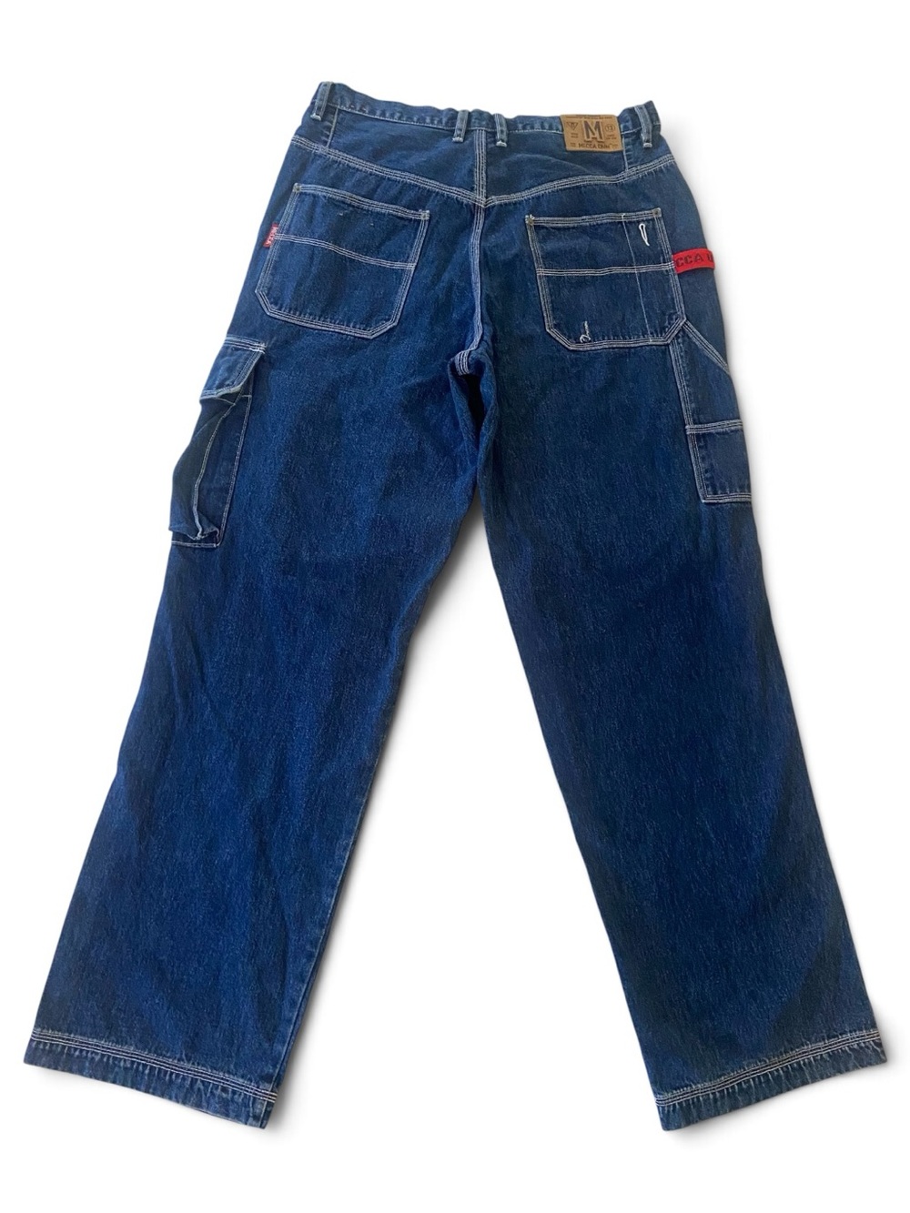 Mecca USA Wide Leg Jeans Mens 36x33 Blue Baggy Y2K Streetwear Hip Hop